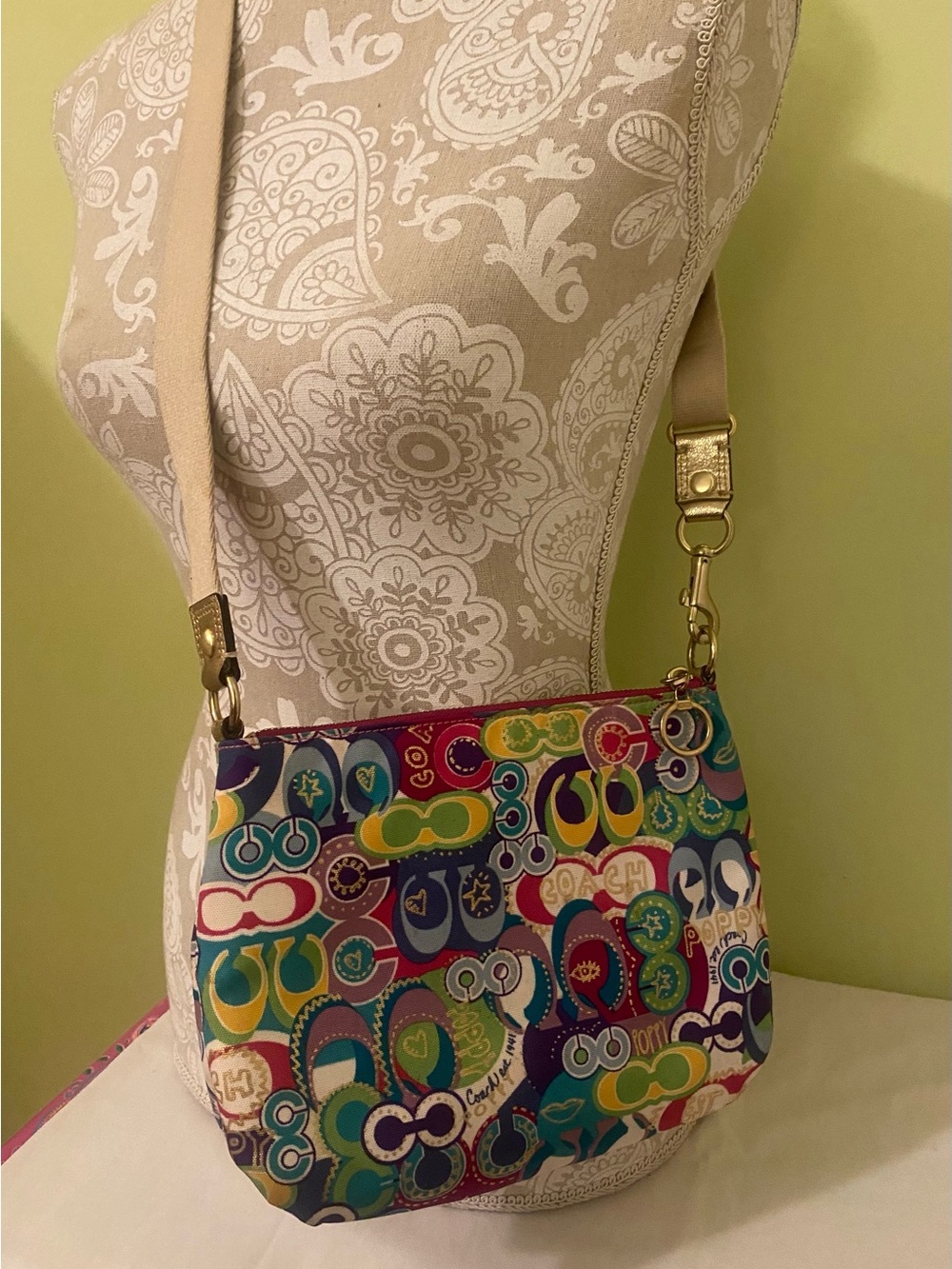 Y2K Coach Poppy Signature Pop C Glam Graffiti Crossbody Purse - Picture 2 of 10